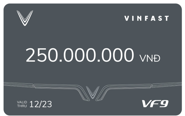 Voucher 250 triệu đồng dành cho khách hàng đặt cọc VF 9 từ nay đến hết 6/4/2022